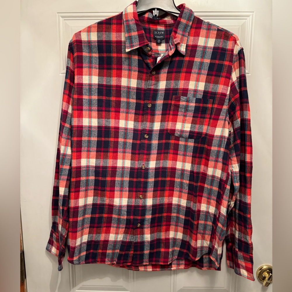 J.Crew NWT Button Down Long Sleeve Flannel Shirts Mens XL